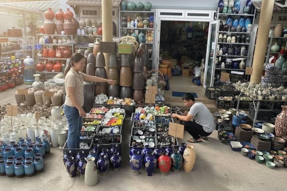 Tại L&acirc;m Đồng vẫn c&oacute; những l&agrave;ng nghề l&agrave;m gốm truyền thống.